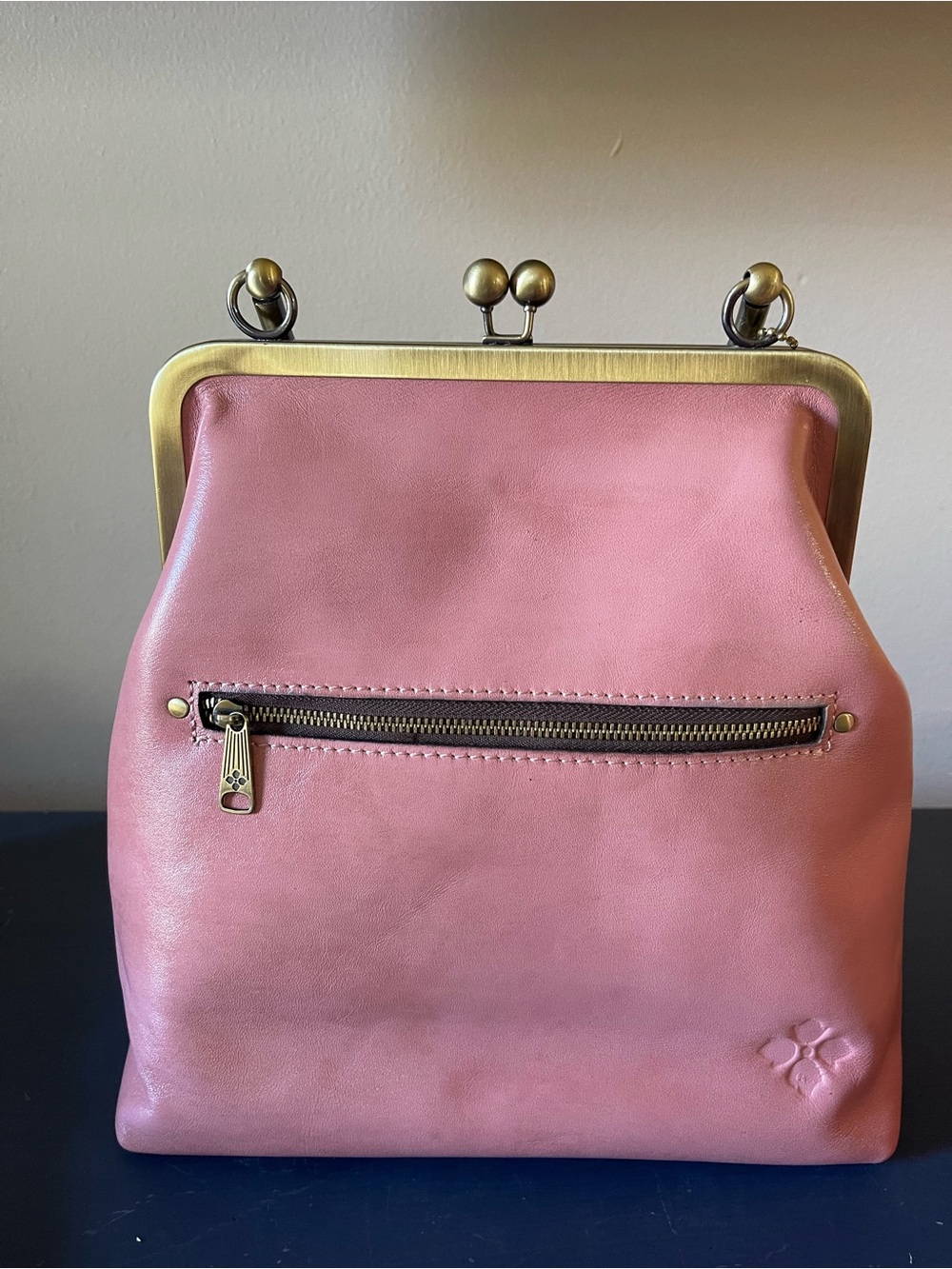 Patricia Nash Pink Embossed Leather Frame Crossbody Bag - Picture 3 of 9